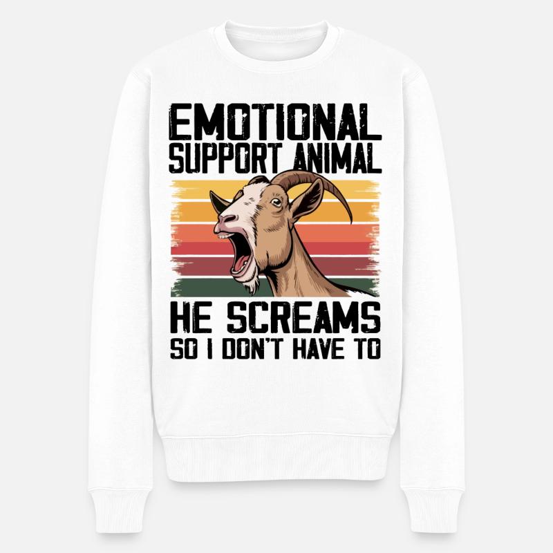 Emotional Support Animal - Pull Premium bio Homme - blanc