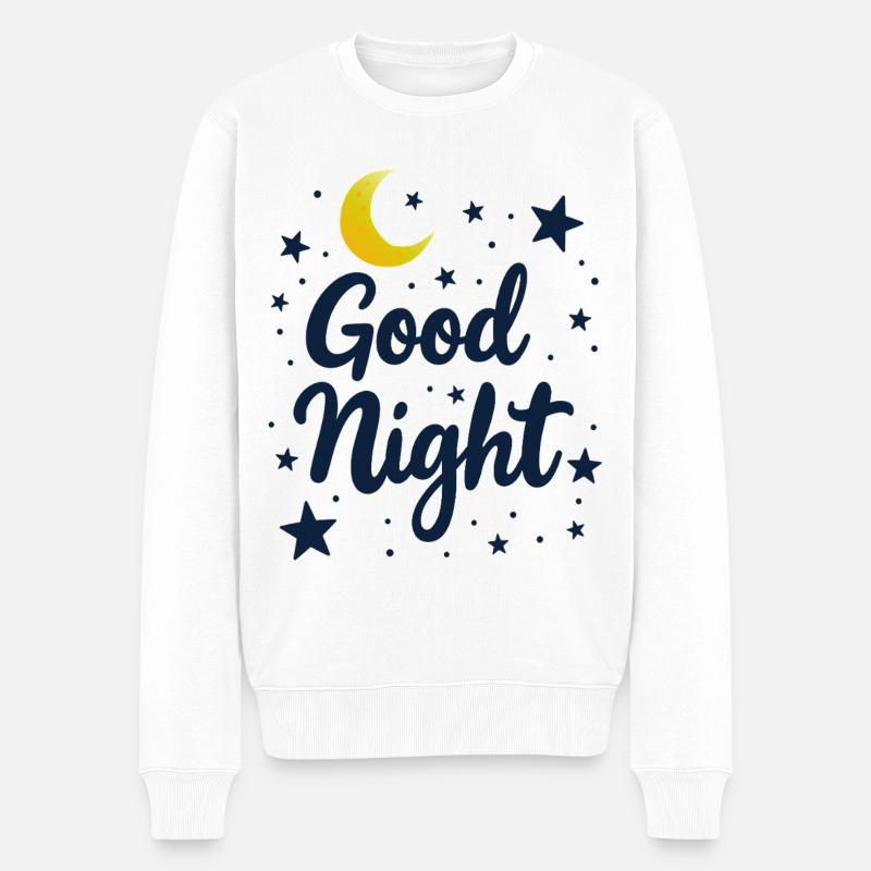 Good Night Träumer Cozy Look - Männer Premium Bio Pullover - Weiß