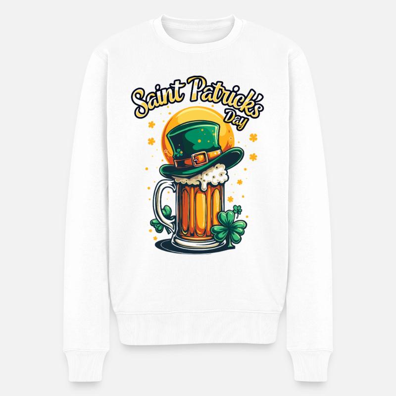 Bière de la Saint-Patrick - Pull Premium bio Homme - blanc