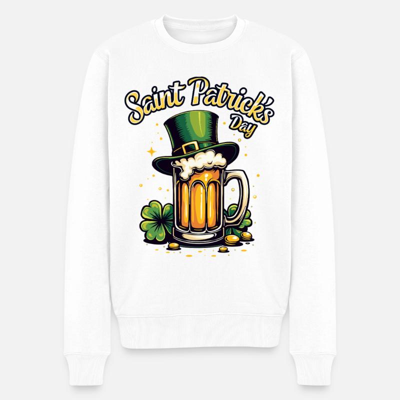 Bière de la Saint-Patrick - Pull Premium bio Homme - blanc