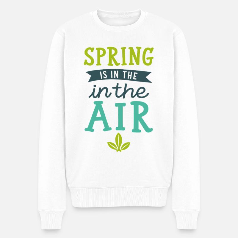 Le printemps est dans l’air - Pull Premium bio Homme - blanc