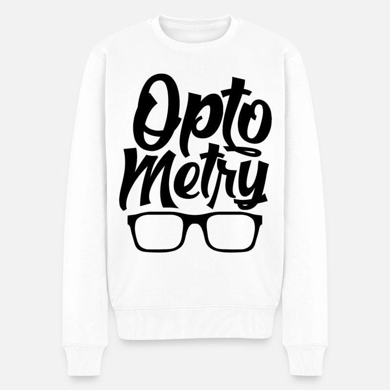Optiker Optometrie Optometrist Optik Augenoptiker - Männer Premium Bio Pullover - Weiß
