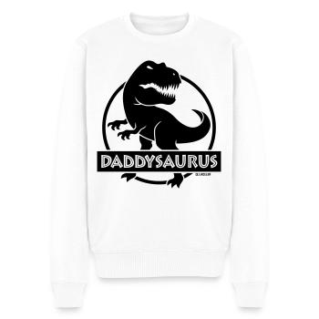 Daddysaurus (Bester Daddy / Papa / Vater / POS) - Männer Premium Bio Pullover - Weiß - Vorne - Thijin (182cm)