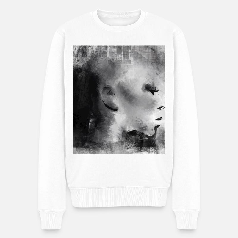 Kompliziert - Männer Premium Bio Pullover - Weiß