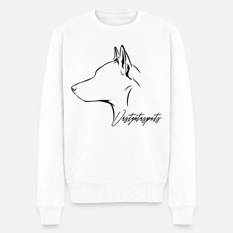 VÄSTGÖTASPETS Profil Hunde Hund Wilsigns - Männer Premium Bio Pullover - Weiß