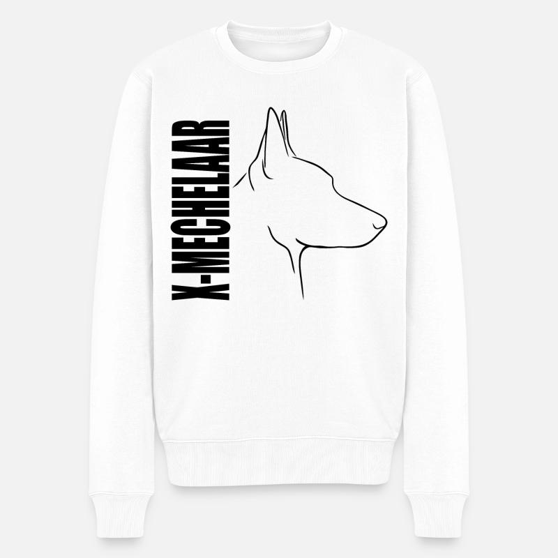 X-MECHELAAR Profil Chiens Wilsigns - Pull Premium bio Homme - blanc