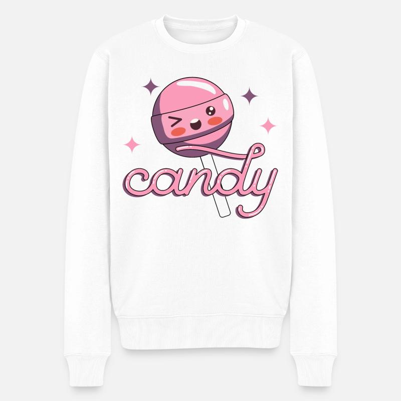 Candy Lollipop Halloween - Pull Premium bio Homme - blanc