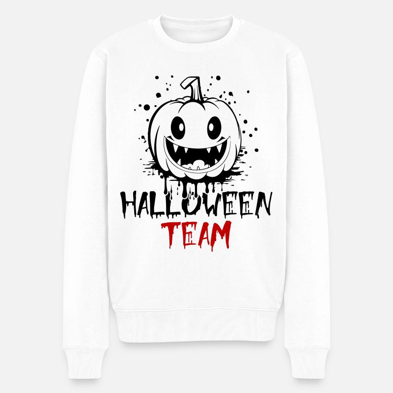 Fête d’équipe d’Halloween - Pull Premium bio Homme - blanc