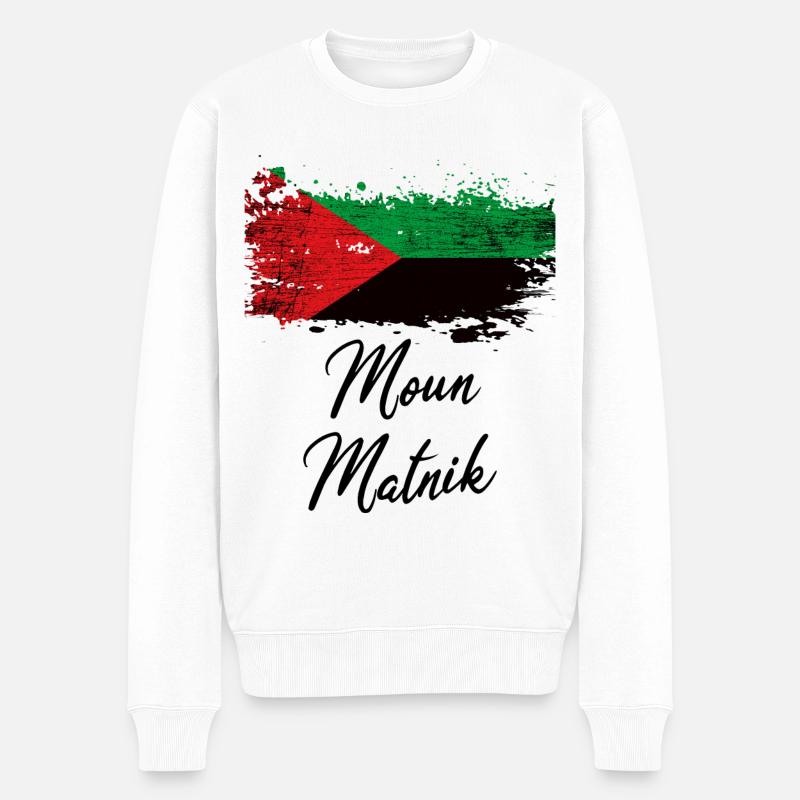 Peuple de la Martinique couleur drapeau - Pull Premium bio Homme - blanc