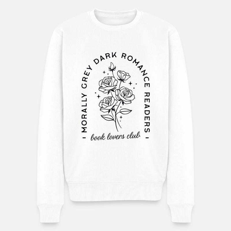 Dunkle Liebesromane Ästhetik - Männer Premium Bio Pullover - Weiß