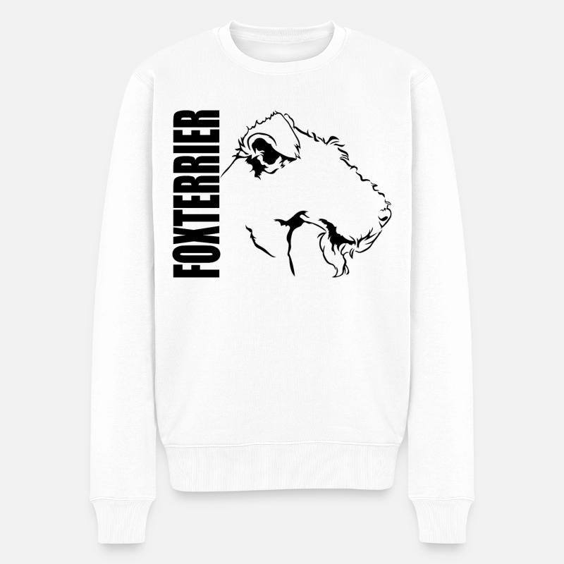 FOXTERRIER Profil Chiens Wilsigns - Pull Premium bio Homme - blanc