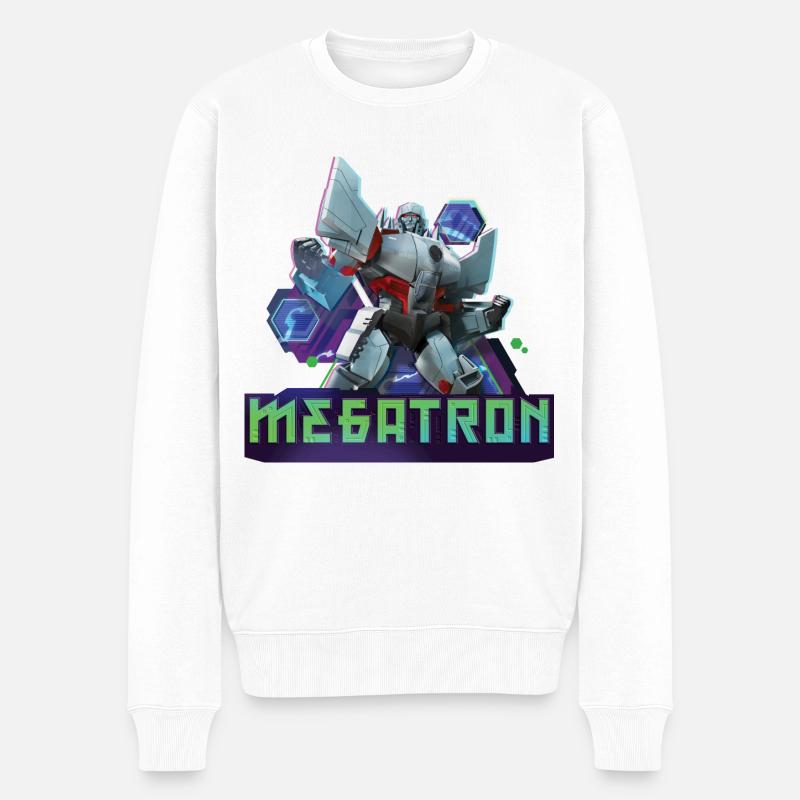 Transformers Earth Spark Decepticons Megatron - Männer Premium Bio Pullover - Weiß