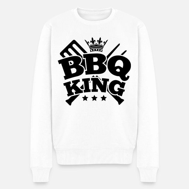 ROI BBQ - Pull Premium bio Homme - blanc