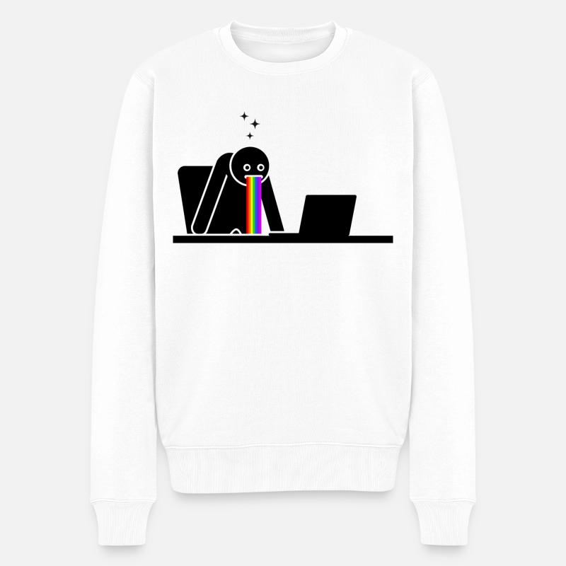 Geek-Jackpot-lustige Grafik - Männer Premium Bio Pullover - Weiß