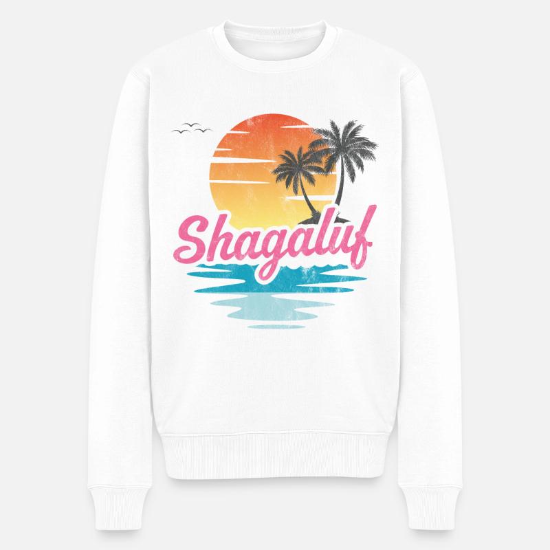 Shagaluf - Männer Premium Bio Pullover - Weiß