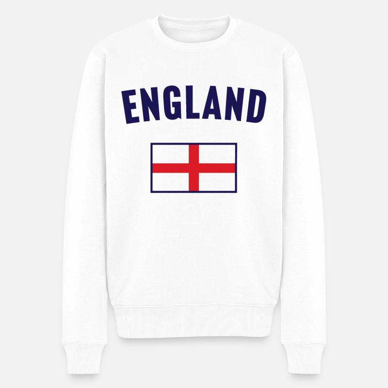 Drapeau de l’Angleterre - Pull Premium bio Homme - blanc