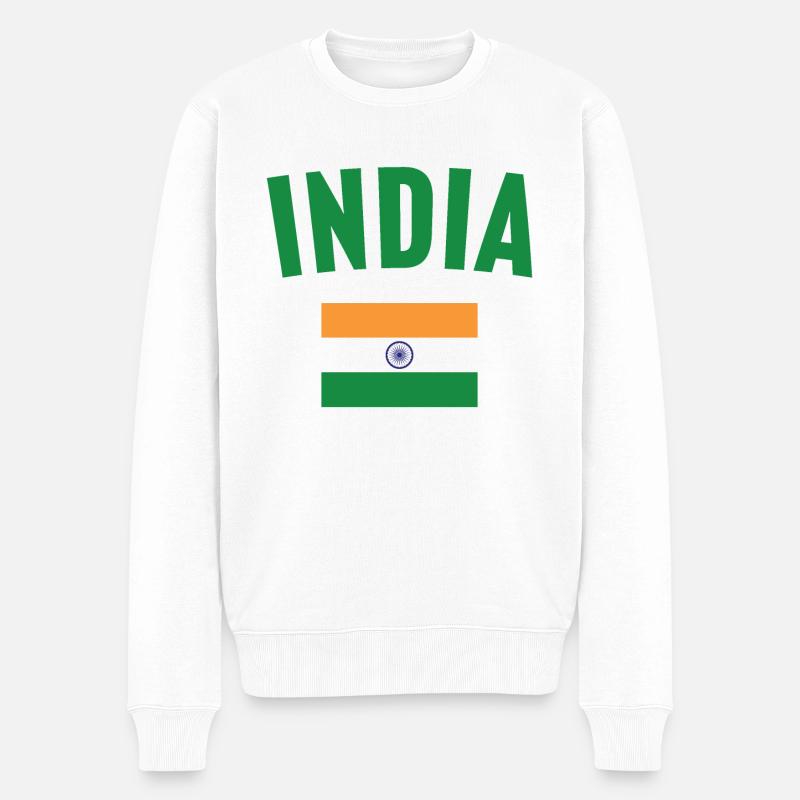 Drapeau de l’Inde - Pull Premium bio Homme - blanc