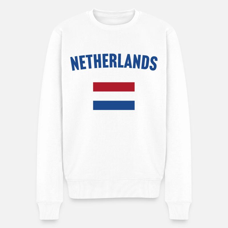 Drapeau néerlandais - Pull Premium bio Homme - blanc