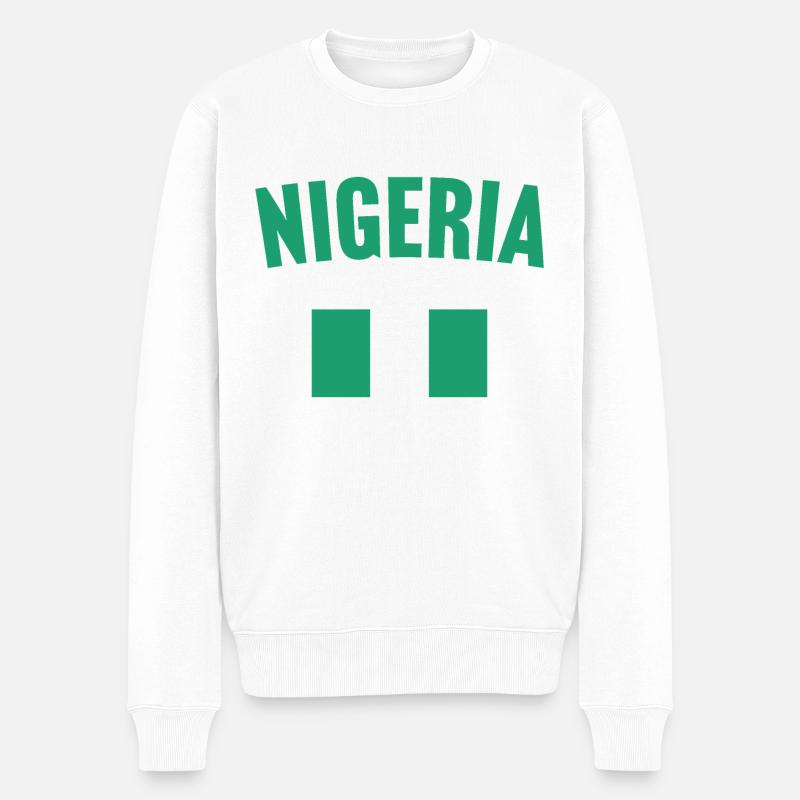 Drapeau du Nigeria - Pull Premium bio Homme - blanc