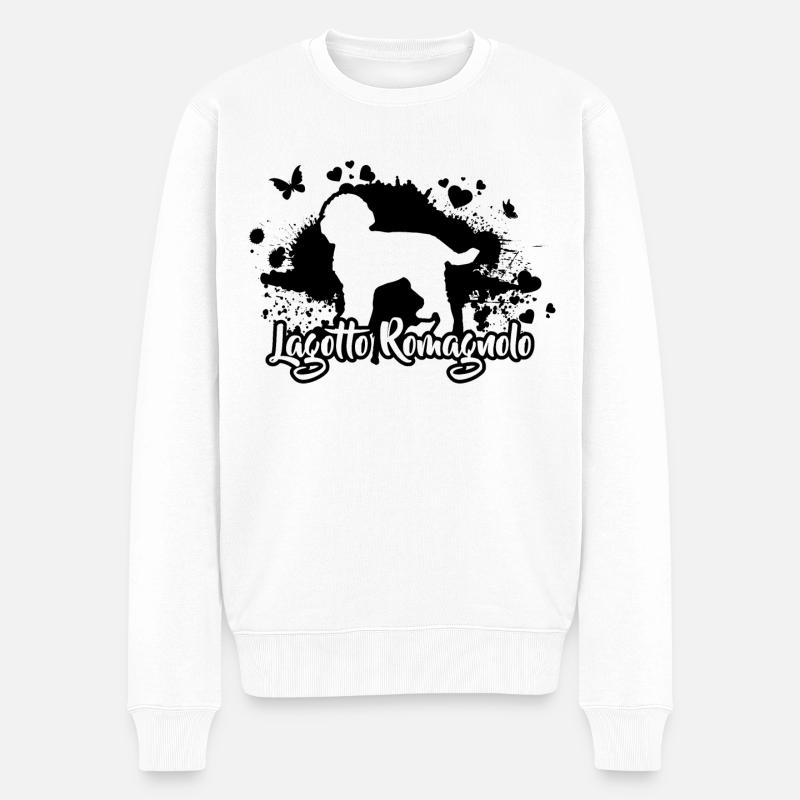 LAGOTTO ROMAGNOLO Hunde Hund Wilsigns - Männer Premium Bio Pullover - Weiß