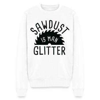 La sciure est un homme scintillant - Pull Premium bio Homme - blanc - Devant - Thijin (182cm)