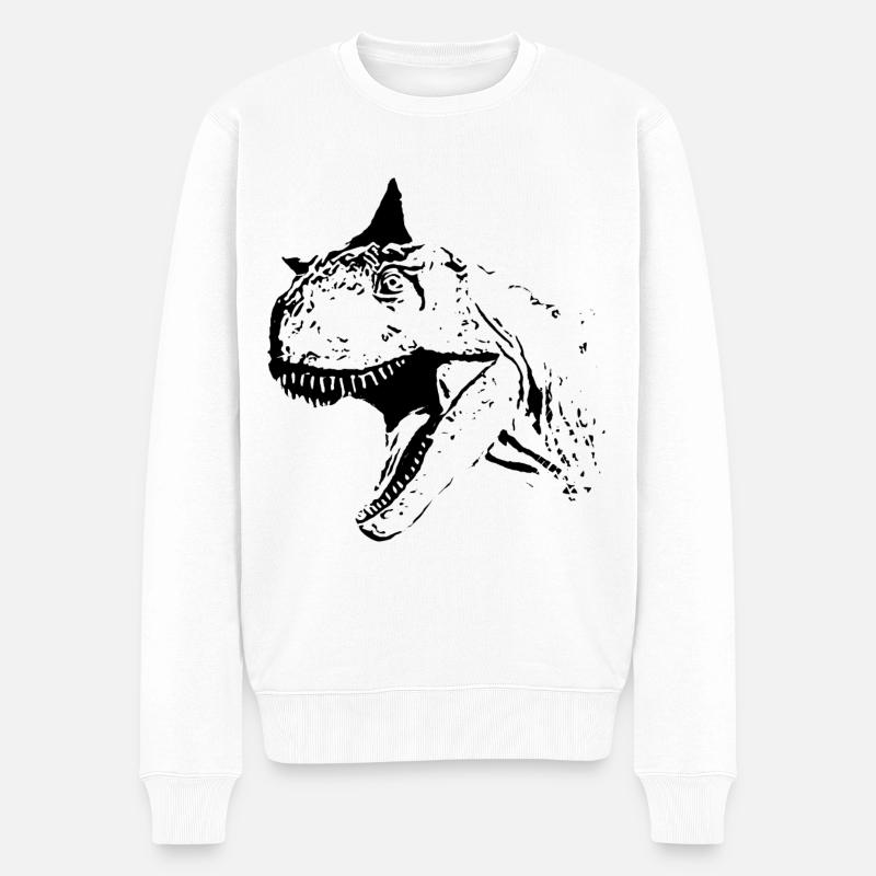 Carnotaurus - Männer Premium Bio Pullover - Weiß