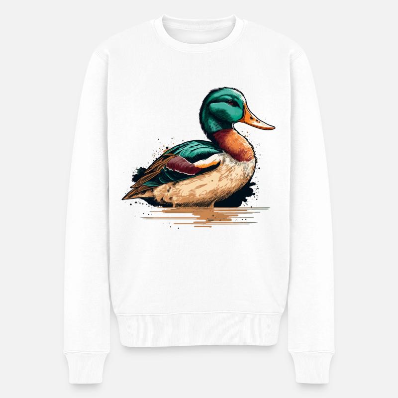 Cadeau du propriétaire de canard - Pull Premium bio Homme - blanc