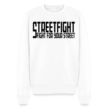 Streetfight Ultras Hooligans MMA Kampfsport - Männer Premium Bio Pullover - Weiß - Vorne - Thijin (182cm)