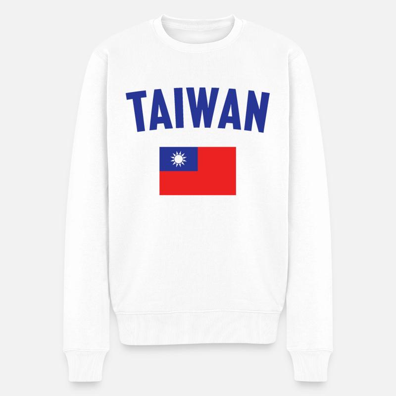 Drapeau de Taïwan - Pull Premium bio Homme - blanc