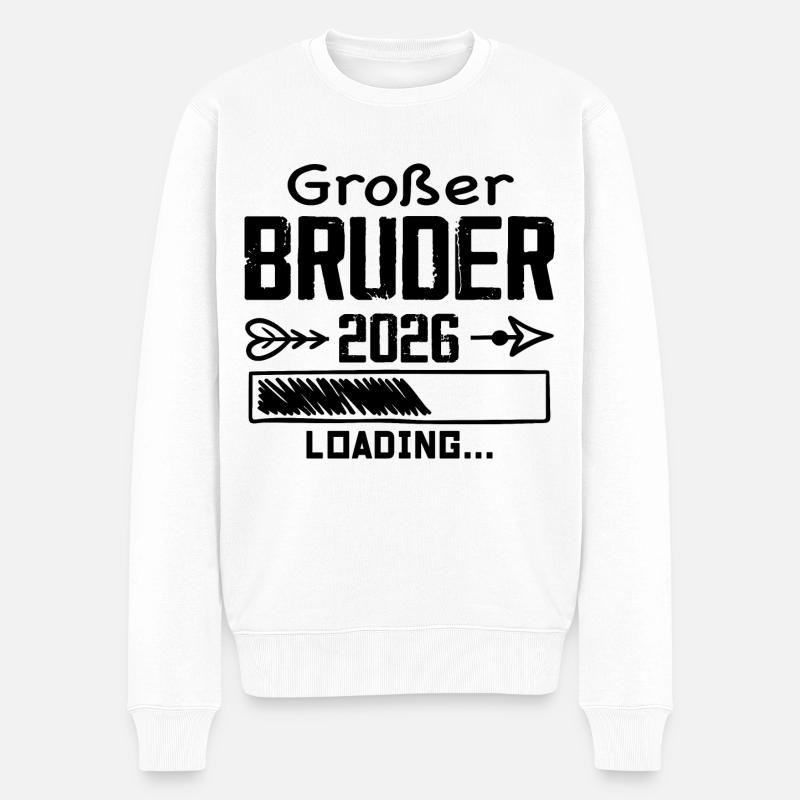 Großer Bruder 2026 - Männer Premium Bio Pullover - Weiß
