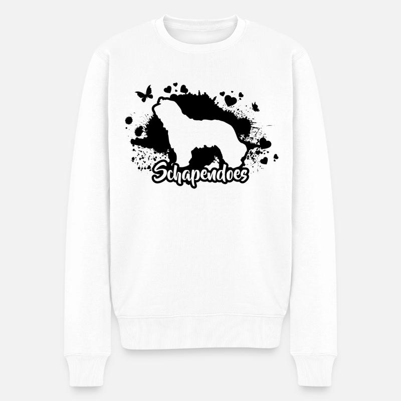 SCHAPENDOES Hunde Hund Wilsigns - Männer Premium Bio Pullover - Weiß