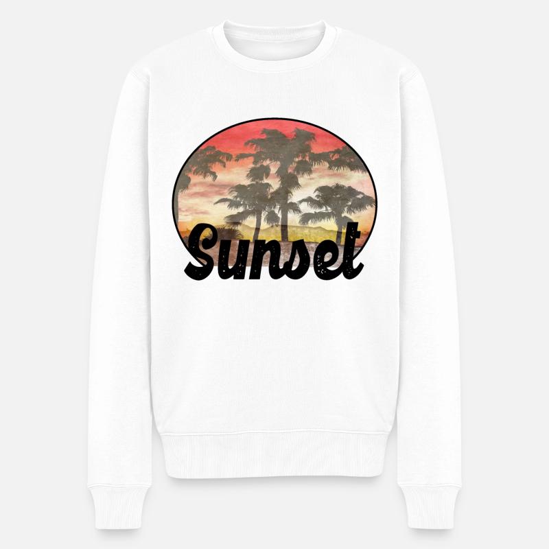 Sunset - Pull Premium bio Homme - blanc