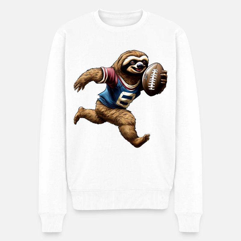 Paresseux de rugby - Pull Premium bio Homme - blanc