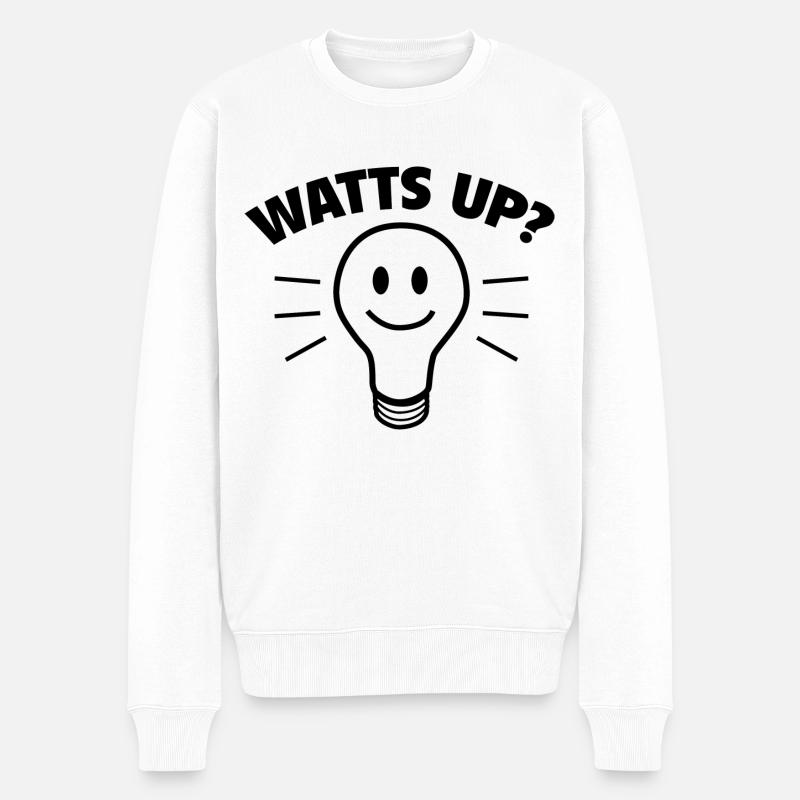 Watt auf - Männer Premium Bio Pullover - Weiß