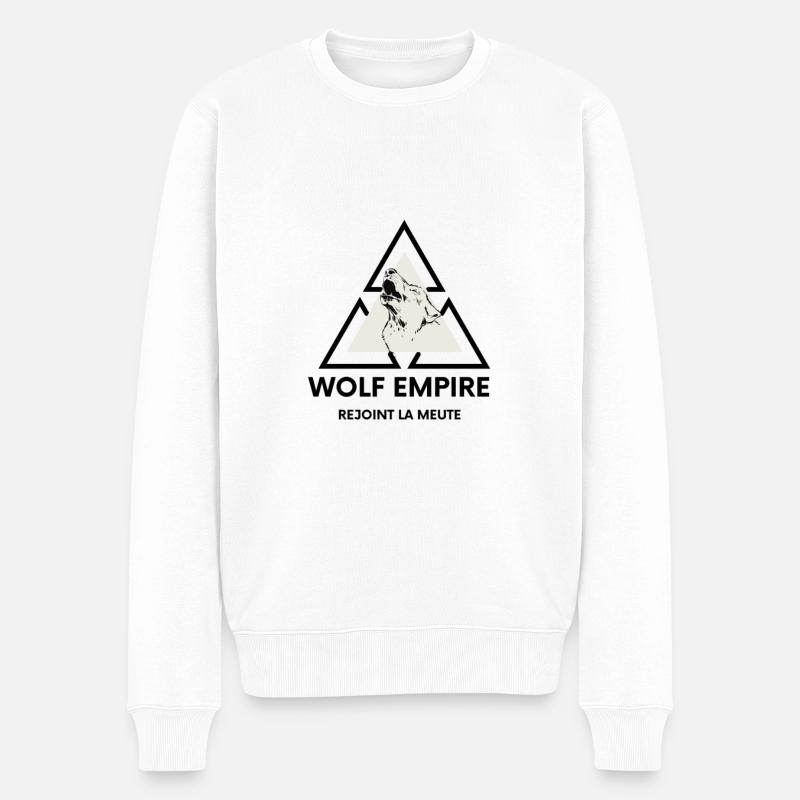 Wolf empire - Pull Premium bio Homme - blanc