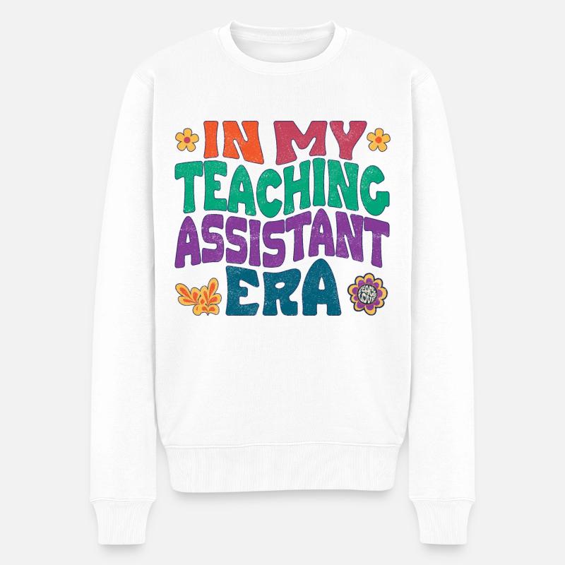 In my Teaching Assistant era - Männer Premium Bio Pullover - Weiß