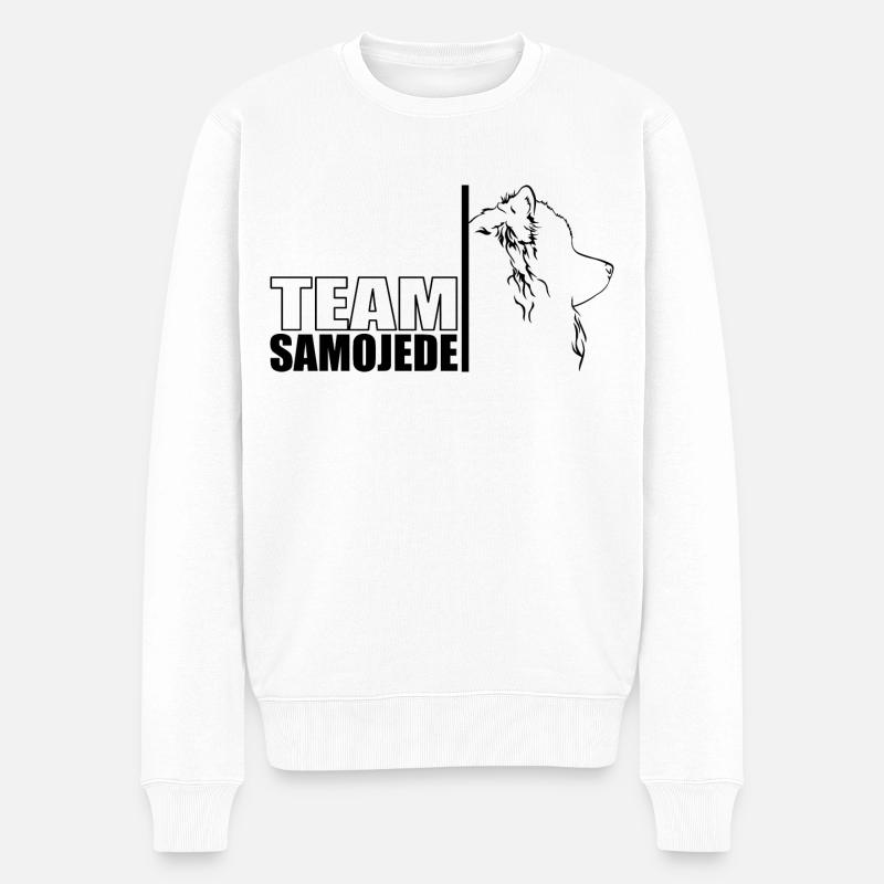 TEAM Chien Samoyède Chien Wilsigns - Pull Premium bio Homme - blanc