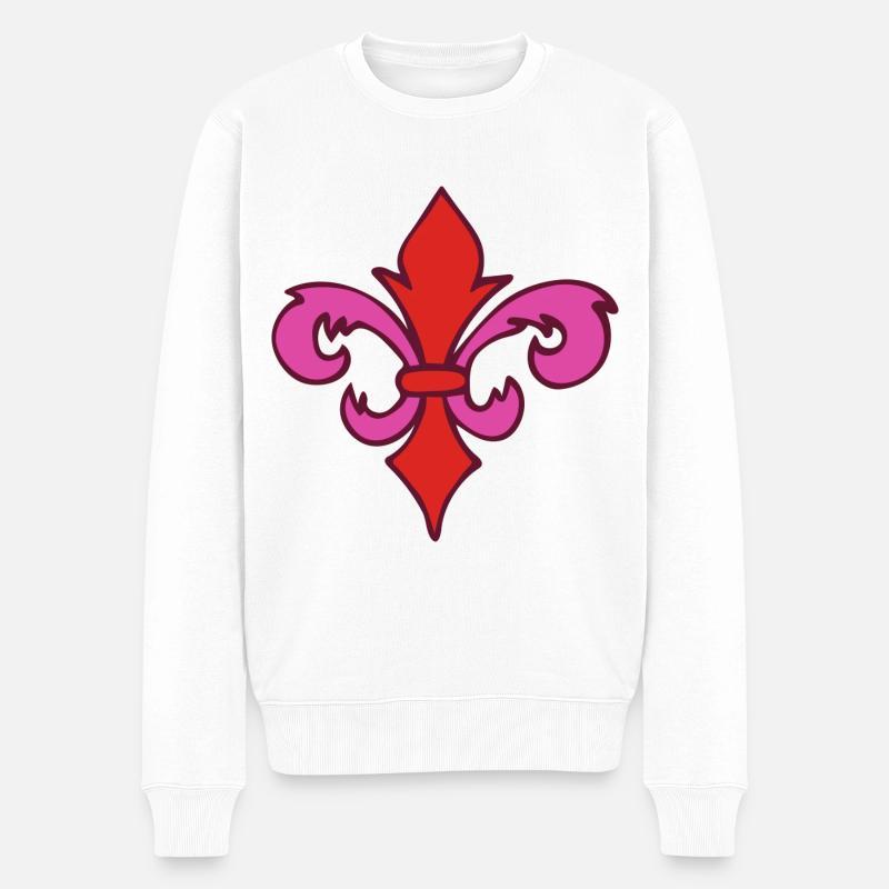 Fleur de Lys - Pull Premium bio Homme - blanc