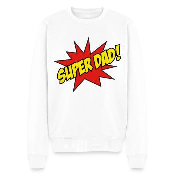 Super Papa! - Männer Premium Bio Pullover - Weiß - Vorne - Thijin (182cm)