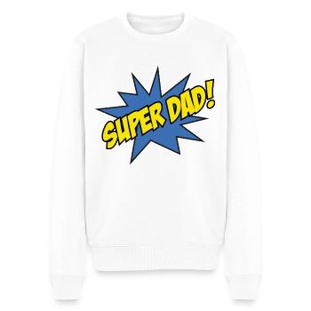Super Papa! - Männer Premium Bio Pullover - Weiß - Vorne - Thijin (182cm)
