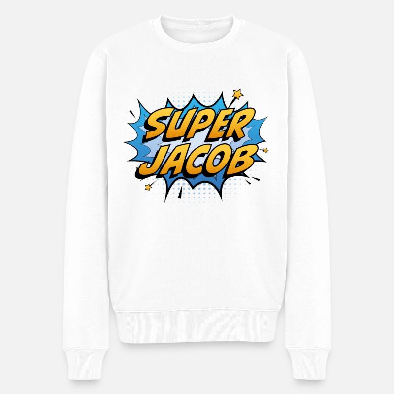 Super Jakob - Männer Premium Bio Pullover - Weiß