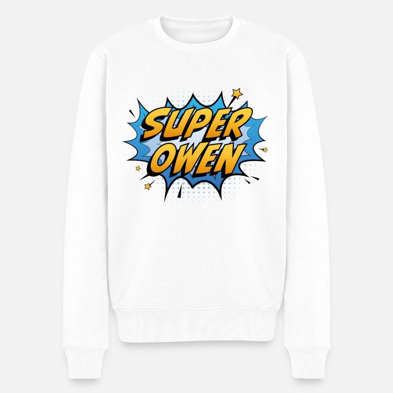 Super Owen - Pull Premium bio Homme - blanc