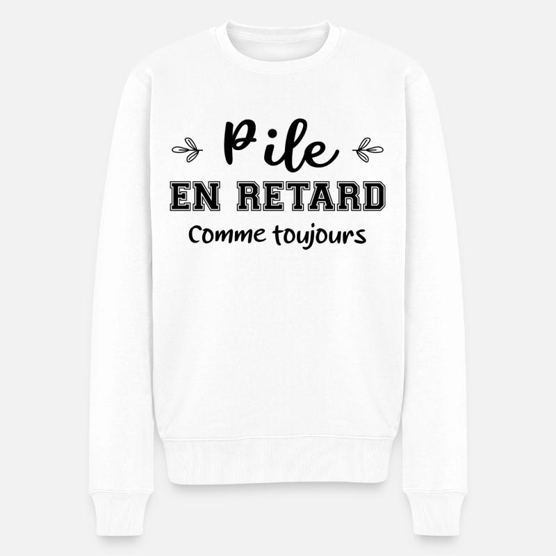Pile en retard cadeau - Pull Premium bio Homme - blanc
