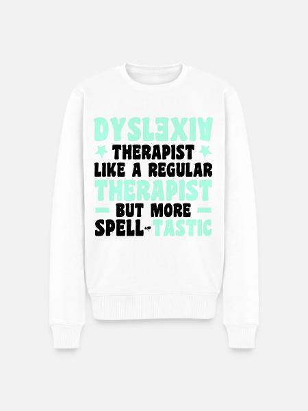 Dyslexia - Men's Premium Organic Jumper - white