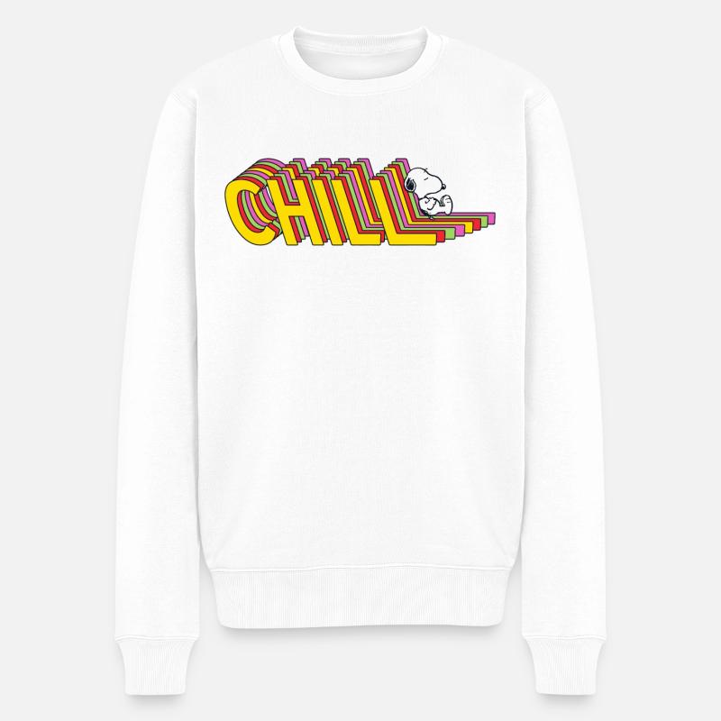 Peanuts Snoopy Chill - Pull Premium bio Homme - blanc