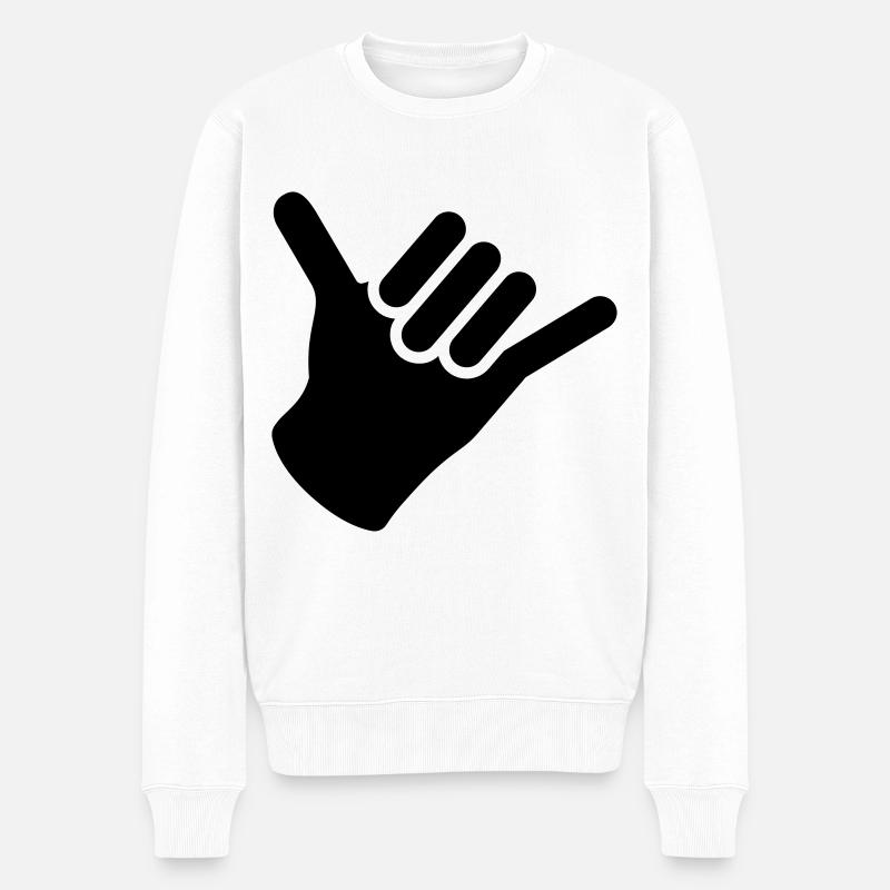 Symbole de surfeur - Pull Premium bio Homme - blanc