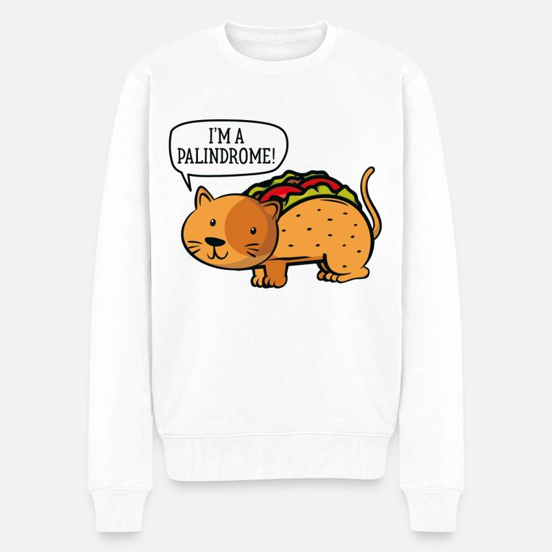 I'm A Palindrome - Männer Premium Bio Pullover - Weiß