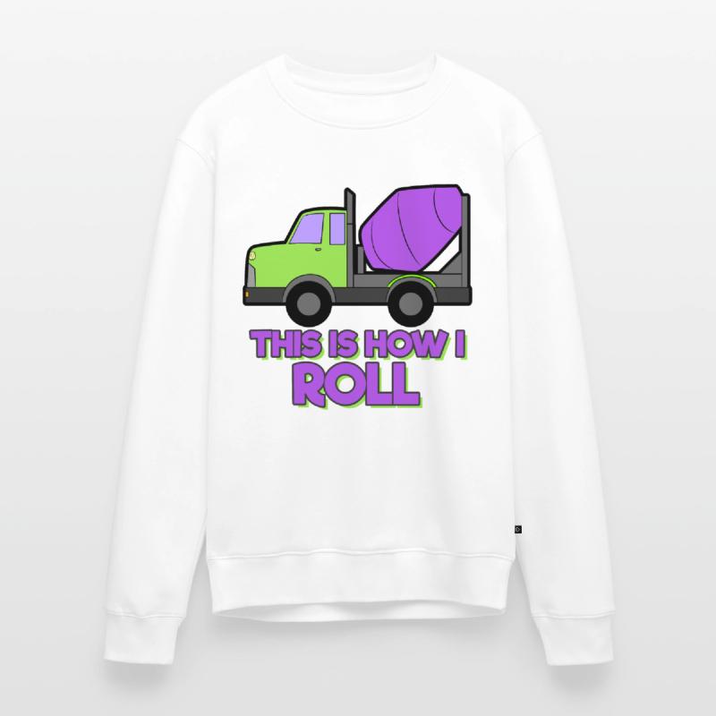 Excavator Construction Site Construction Worker Construction Rollers I Gift Men's Premium Organic Jumper