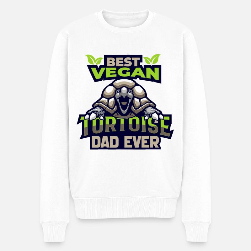 Schildkröte - Männer Premium Bio Pullover - Weiß
