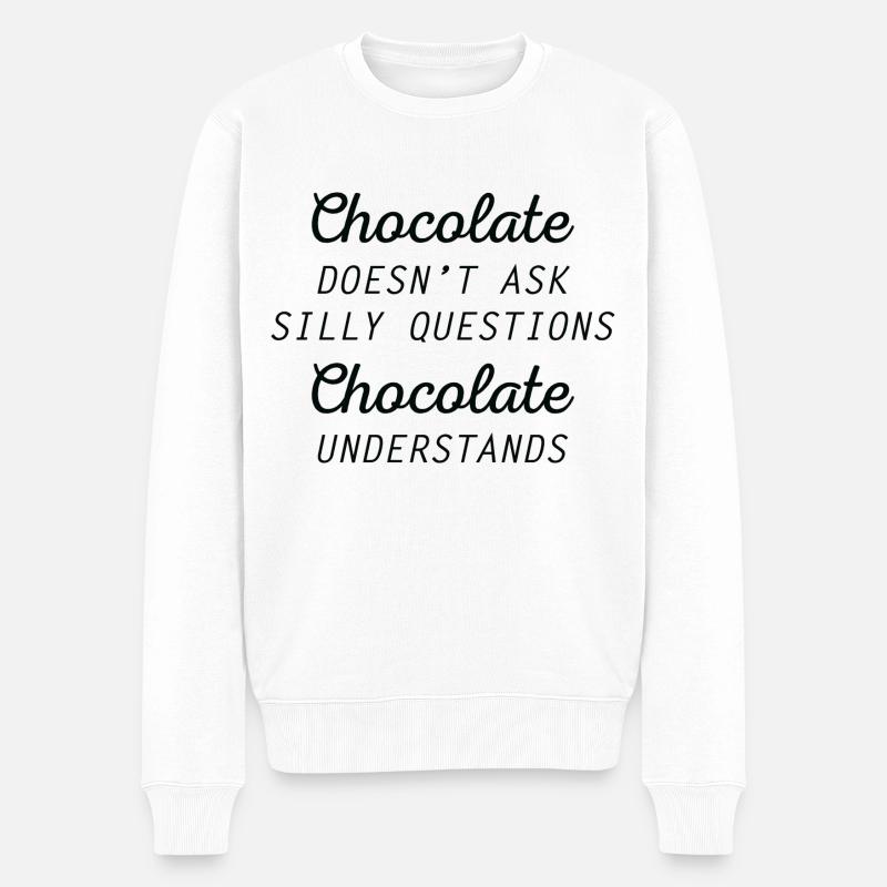 Le chocolat comprend - Pull Premium bio Homme - blanc